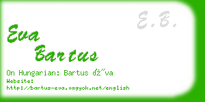 eva bartus business card